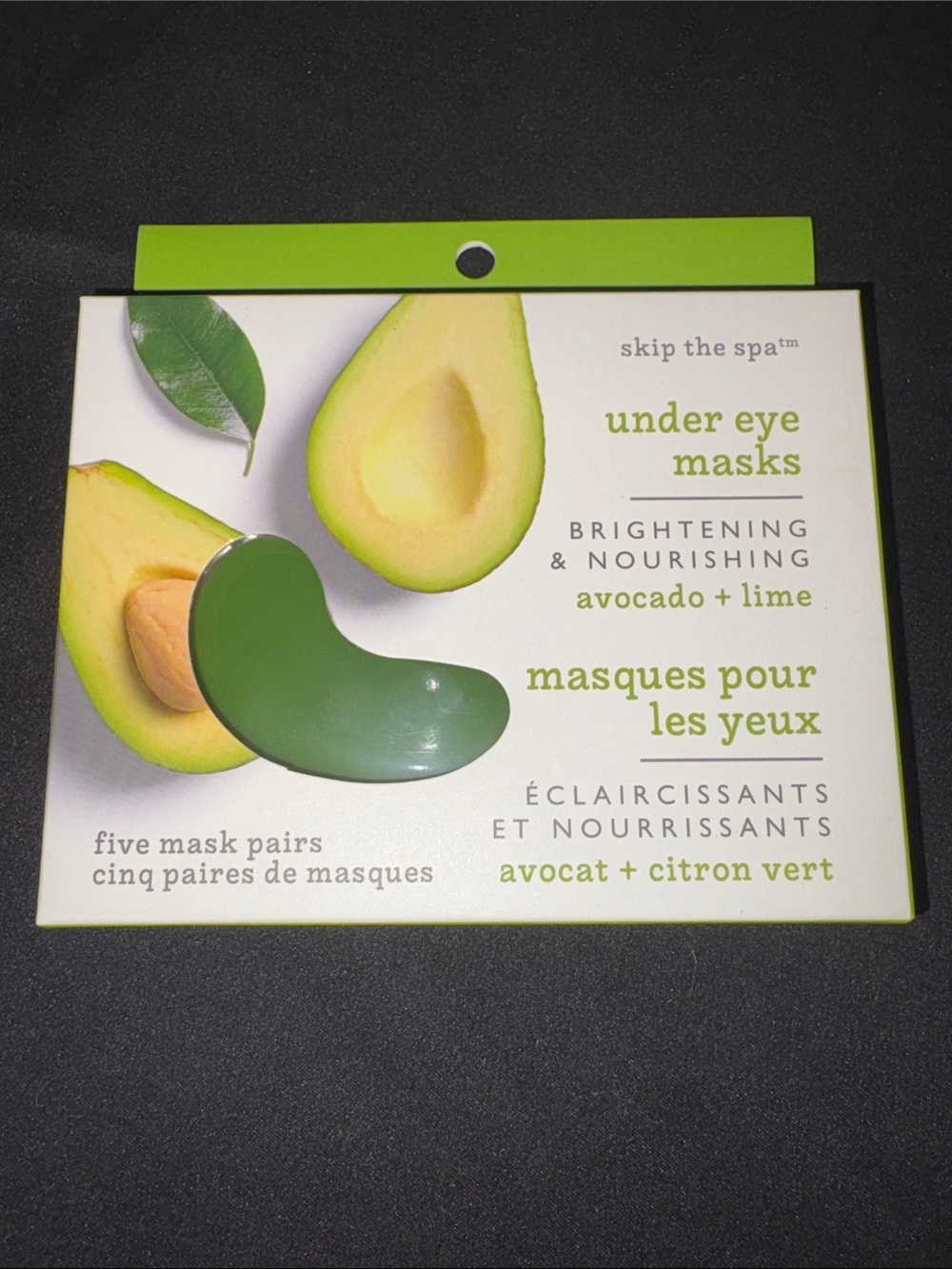 Skip the Spa  Avocado + Lime Under Eye Masks